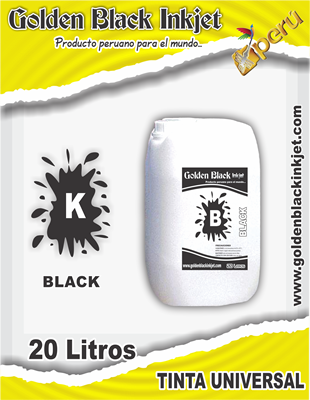 Galonera de 20 Litros de Tinta NEGRA para Recarga de Cartuchos HP, Canon, Lexmark